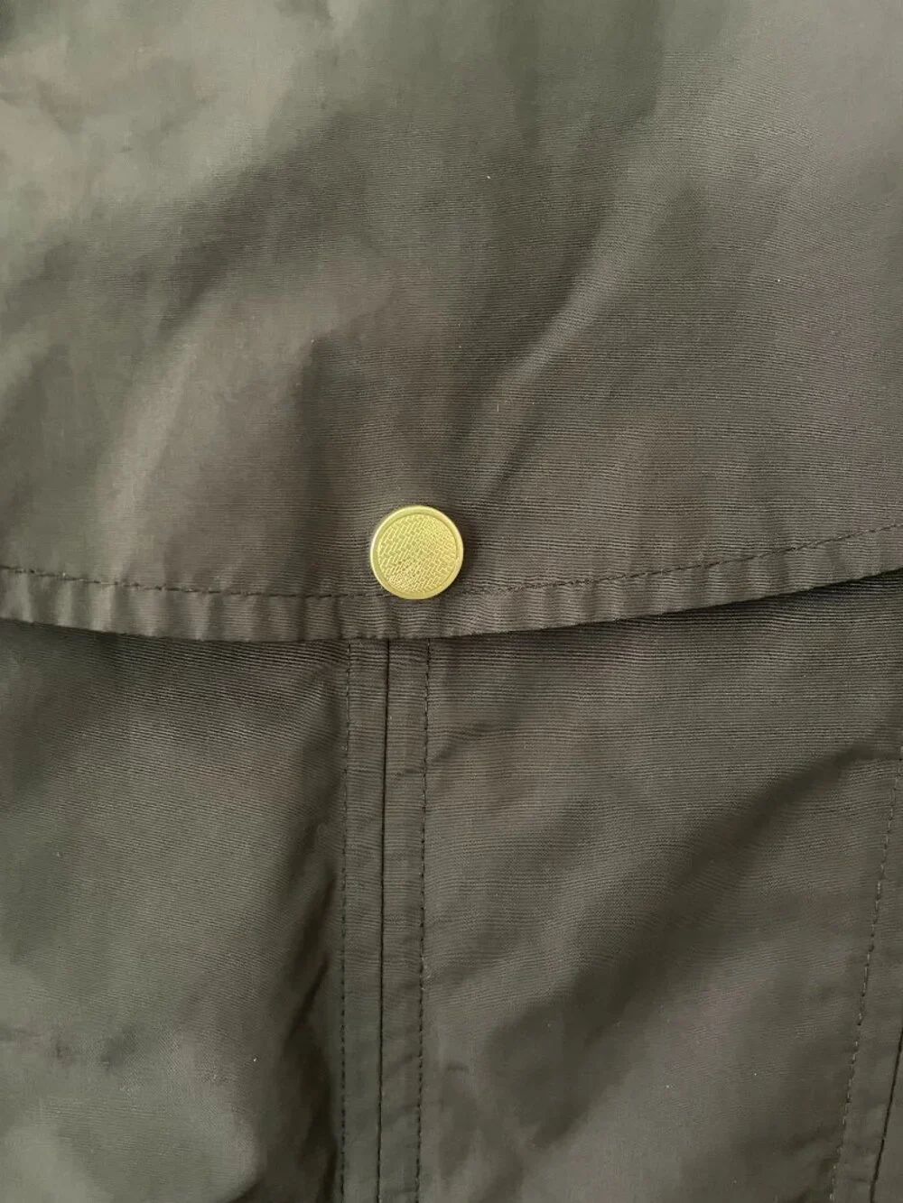 Cole Haan Rain Jacket Coat Black Detachable Hood Women's Size M